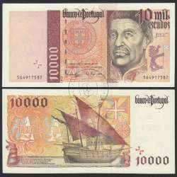 Nota de 10000 Escudos 1998 Infante D.Henrique, 10000$00 12/02/1998 Chapa: 2- Banco de Portugal (Pouco Circulada)