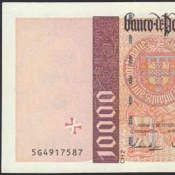 Nota de 10000 Escudos 1998 Infante D.Henrique, 10000$00 12/02/1998 Chapa: 2- Banco de Portugal (Pouco Circulada)