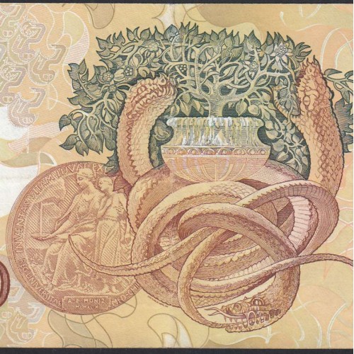 10000 Escudos Banknote Egas Moniz January 12, 1989, Plate 1, Bank of Portugal, World Paper Money Pick 185a (Circulated)