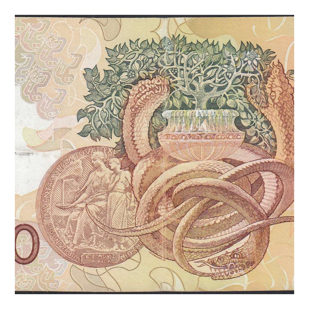 Nota de 10000 Escudos Egas Moniz 14 de Dezembro 1989, Chapa 1, Banco de Portugal, World Paper Money Pick 185b, (Circulada)