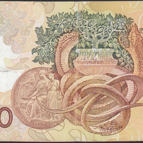 10,000 Escudos Banknote Egas Moniz December 14, 1989, Plate 1, Bank of Portugal, World Paper Money Pick 185b, (Circulated)