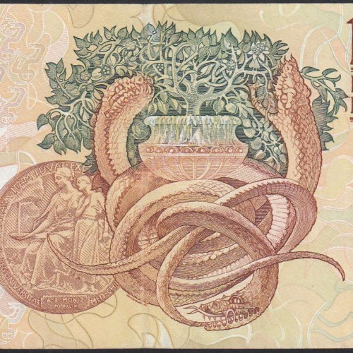 10,000 Escudos Banknote Egas Moniz May 16, 1991, Plate 1, Bank of Portugal, World Paper Money Pick 185c, (Circulated)