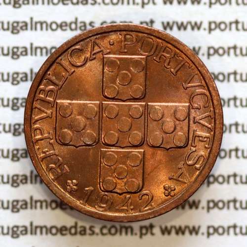 XX centavos 1942 Bronze Republica Portuguesa, 20 centavos 1942 bronze, (Soberba), World Coins Portugal KM 584
