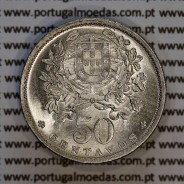 Portugal, Nickel brass coin of 50 Centavos 1930 of Portuguese Republic, (AU/UNC), World Coins Portugal KM577