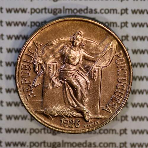 Portugal, coin of 50 Centavos 1926 Aluminium-bronze of Portuguese Republic, (AU/UNC), World Coins Portugal KM 575