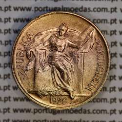 50 Centavos 1926 Bronze-Alumínio, $50 centavos 1926 Alumínio-Bronze Republica Portuguesa, (Bela), World Coins Portugal KM 575