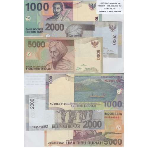 INDONESIA - BATCH OF 3 DIFFERENT NOTES - SERIES 2000-2009 (NOT CIRCULATED)