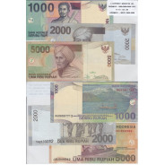 INDONESIA - BATCH OF 3 DIFFERENT NOTES - SERIES 2000-2009 (NOT CIRCULATED)