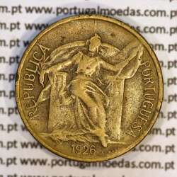 Portugal, coin of 50 Centavos 1926 Aluminium-bronze of Portuguese Republic, (F+/VF), World Coins Portugal KM 575