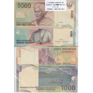 INDONÉSIA - LOTE DE 2 NOTAS DIFERENTES-SERIE 2001-2011 ( NÃO CIRCULADA )