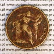 Portugal, coin of 50 Centavos 1926 Aluminium-bronze of Portuguese Republic, (F-/G), World Coins Portugal KM#575