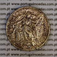 Portugal, coin of 50 Centavos 1926 Aluminium-bronze of Portuguese Republic, (F-/G), World Coins Portugal KM#575