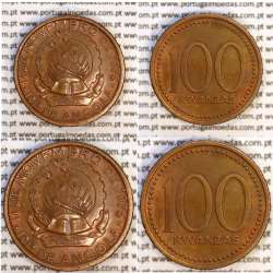 100 Kwanzas 1991 cobre, Republica Popular de Angola, (Bela), World Coins Angola KM 92