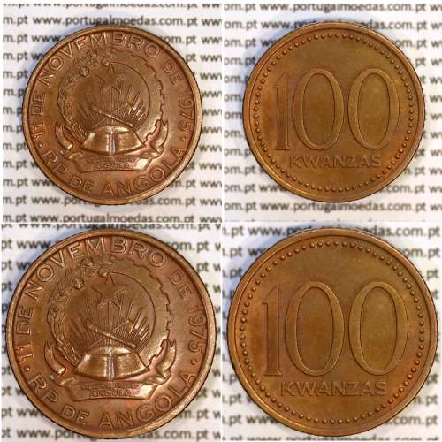Angola coin, 100 Kwanzas 1991 copper, People's Republic of Angola, (AU), World Coins Angola KM 92