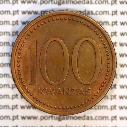 100 Kwanzas 1991 cobre, Republica Popular de Angola, (Bela), World Coins Angola KM 92