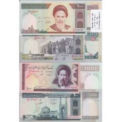 IRÃO - LOTE DE 4 NOTAS DIFERENTES-SERIE 1982-2003 ( NÃO CIRCULADA )