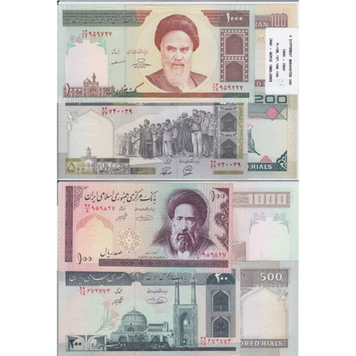 IRÃO - LOTE DE 4 NOTAS DIFERENTES-SERIE 1982-2003 ( NÃO CIRCULADA )