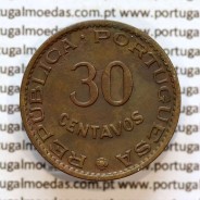30 centavos 1958 bronze, $30 centavos 1958 Estado da Índia Portuguesa, (MBC+), World Coins India Portuguese KM 31