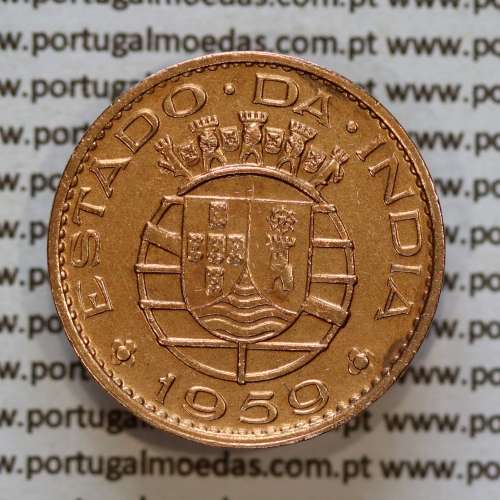 India Portuguese Colony 30 centavos 1959 bronze, $30 centavos 1959 Índia, (VF+), World Coins India Portuguese KM 31