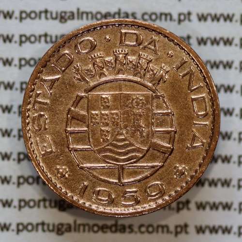 India Portuguese Colony 30 centavos 1959 bronze, $30 centavos 1959 Índia, (VF+), World Coins India Portuguese KM 31