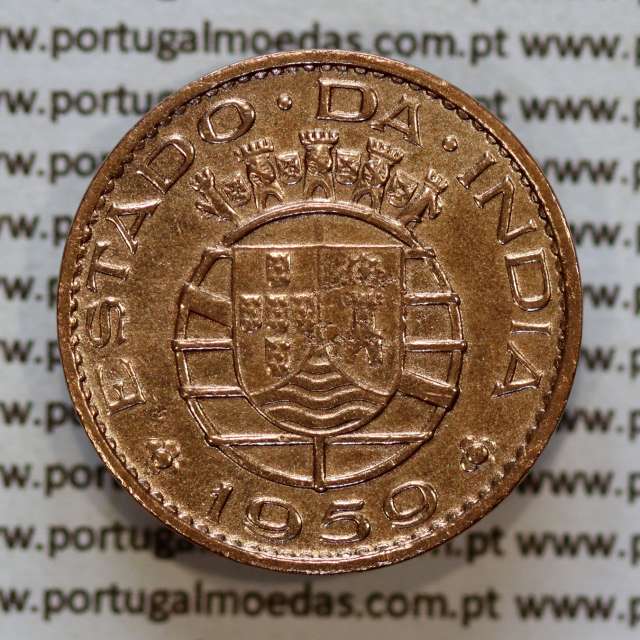 India Portuguese Colony 30 centavos 1959 bronze, $30 centavos 1959 Índia, (VF+), World Coins India Portuguese KM 31
