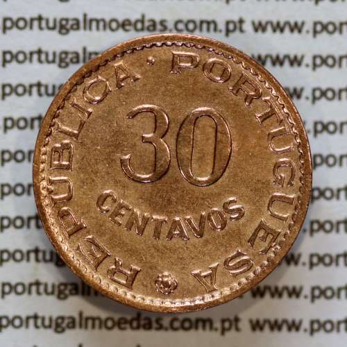 Índia 30 centavos 1959 bronze, $30 centavos 1959 Estado da India Portuguesa, (MBC+), World Coins India Portuguese KM 31