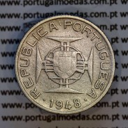 2-1/2 Escudos 1948 silver, Saint Thomas and Príncipe, Former colony portuguese, (F+), World Coins Saint Thomas & Prince KM 5