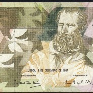 5000 Escudos 1987 Antero de Quental, 3 December 1987 Plate 2, Bank of Portugal, World Paper Money Pick 183 (Circulated)