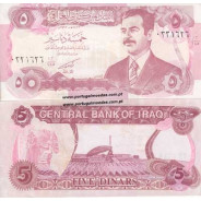 IRAQUE- NOTA DE 5 DINARS 1992 (NÃO CIRCULADA)