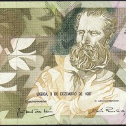 5000 Escudos 1987 Antero de Quental, 3 December 1987 Plate 2, Bank of Portugal, World Paper Money Pick 183 (Circulated)