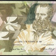 5000 Escudos 1987 Antero de Quental, 3 December 1987 Plate 2, Bank of Portugal, World Paper Money Pick 183 (Circulated)