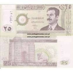 IRAQUE- NOTA DE 25 DINARS 2001 (NÃO CIRCULADA)