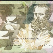 5000 Escudos 1987 Antero de Quental, 12 Fevereiro 1987 Chapa 2, Banco de Portugal, World Paper Money Pick 183 (Circulada)