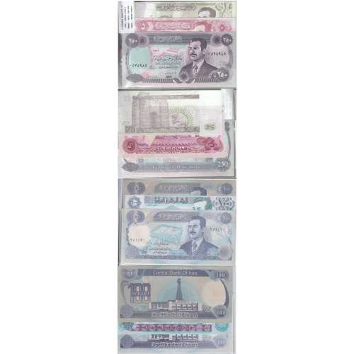 IRAQUE - LOTE DE 6 NOTAS DIFERENTES-SERIE 1990-2002 ( NÃO CIRCULADA )