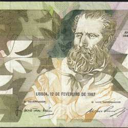 5000 Escudos 1987 Antero de Quental, 12 February 1987 Plate 2, Bank of Portugal, World Paper Money Pick 183 (Circulated)