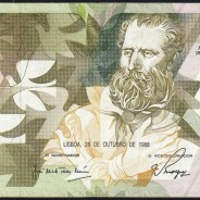 5000 Escudos 1988 Antero de Quental, 28 Outubro 1988 Chapa 2A, Banco de Portugal, World Paper Money Pick 184 (Circulada)