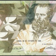 5000 Escudos 1988 Antero de Quental, 28 October 1988 Plate 2A, Bank of Portugal, World Paper Money Pick 184 (Circulated)