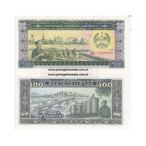 LAOS - NOTA DE 100 KIP 1979 ( NÃO CIRCULADA )