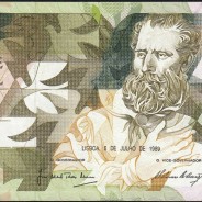 5000 Escudos 1989 Antero de Quental, 6 Julho 1989 Chapa 2A, Banco de Portugal, World Paper Money Pick 184 (Circulada)