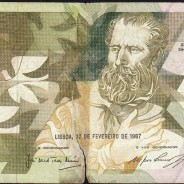 5000 Escudos 1987 Antero de Quental, 12 Fevereiro 1987 Chapa 2, Banco de Portugal, World Paper Money Pick 183 (Circulada)