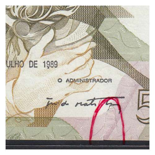 5000 Escudos 1989 Antero de Quental, 6 Julho 1989 Chapa 2A, Banco de Portugal, World Paper Money Pick 184 (Circulada)