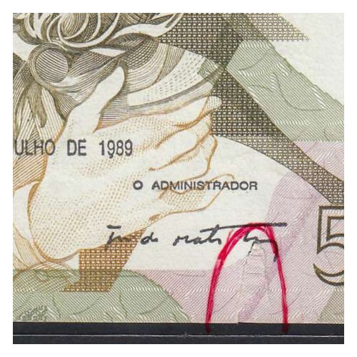 5000 Escudos 1989 Antero de Quental, 6 July 1989 Plate 2A, Bank of Portugal, World Paper Money Pick 184 (Circulated)