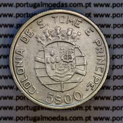 São Tomé e Príncipe, 5$00 Escudos 1939 prata, 5 Escudos Prata 1939, (MBC), World Coins Saint Thomas & Prince Island KM 6 02