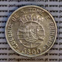 São Tomé e Príncipe, 5$00 Escudos 1939 prata, 5 Escudos Prata 1939, (MBC-), World Coins Saint Thomas & Prince Island KM 6 04