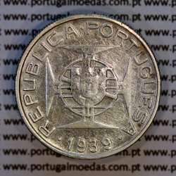São Tomé e Príncipe, 5$00 Escudos 1939 prata, 5 Escudos Prata 1939, (MBC-), World Coins Saint Thomas & Prince Island KM 6 04