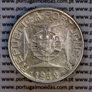 São Tomé e Príncipe, 5$00 Escudos 1939 prata, 5 Escudos Prata 1939, (MBC-), World Coins Saint Thomas & Prince Island KM 6 04