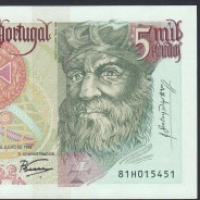 Nota de 5000 Escudos 1998 Vasco da Gama, 5000$00 02/07/1998 Chapa: 3 - Banco de Portugal (Pouco Circulada) - Pick 190