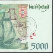 Nota de 5000 Escudos 1998 Vasco da Gama, 5000$00 02/07/1998 Chapa: 3 - Banco de Portugal (Pouco Circulada) - Pick 190