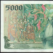 Nota de 5000 Escudos 1995 Vasco da Gama, 5000$00 05/01/1995 Chapa: 3 - Banco de Portugal (Circulada) - Pick 190