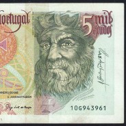 Nota de 5000 Escudos 1995 Vasco da Gama, 5000$00 05/01/1995 Chapa: 3 - Banco de Portugal (Circulada) - Pick 190